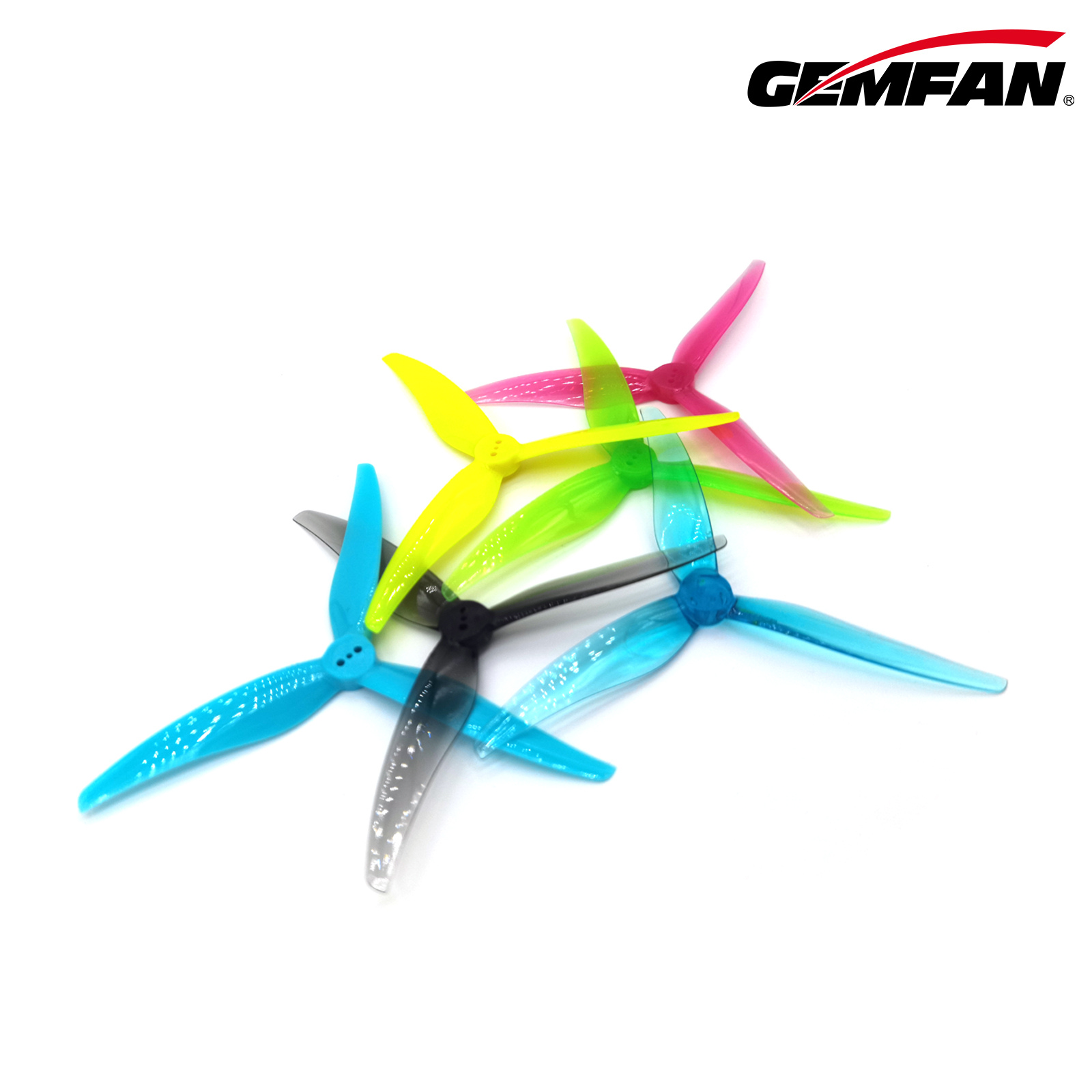 Drone Racing Propeller - ジェムファン-rcドローン用プロペラ、ハリケーンsl 5125、3ブレード、3穴小道具、fpvフリースタイル、モーターのアップグレード、diy部品、6ペア、12