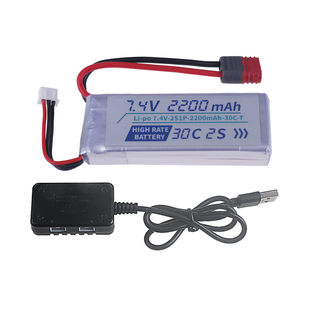 Tプラグ高レート30C 2200mah 7.4Vリポバッテリ - Drone Racing Battery のレビューと価格